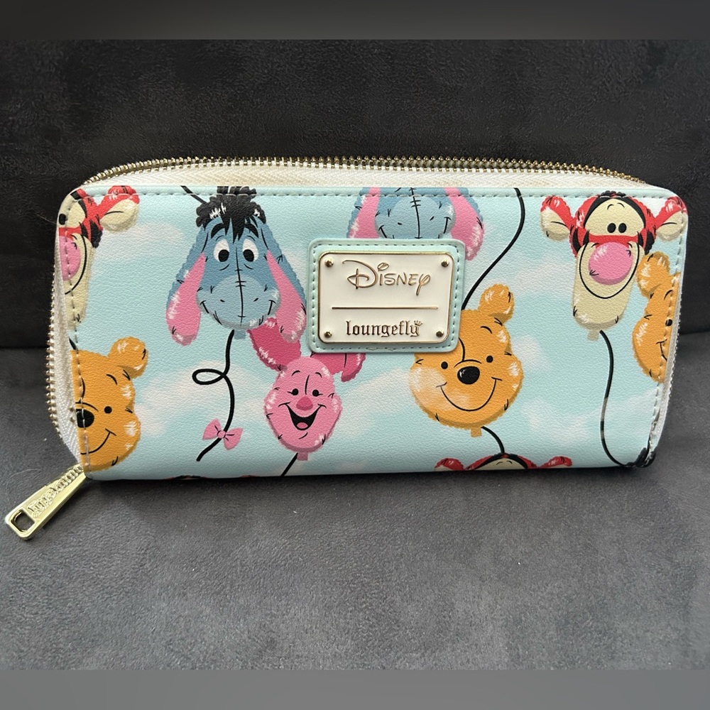 Winnie the Pooh Balloon Friends zip around Faux Leather Wallet